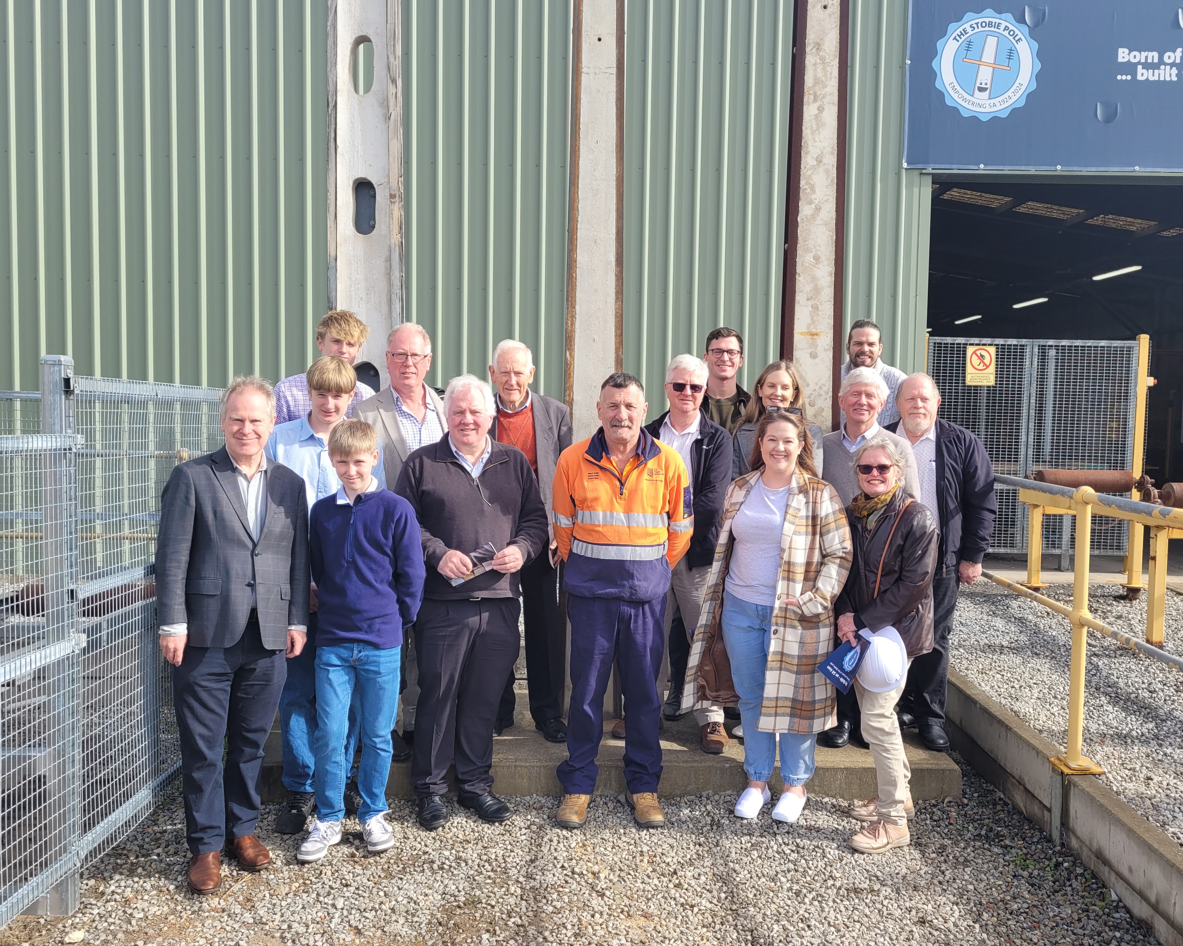 Stobie relatives by commemoration plaque